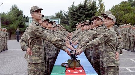 Azərbaycan Ordusunda andiçmə mərasimləri keçirilib