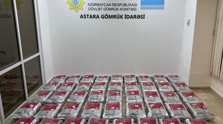 Astara gömrüyündə Avropaya gedən 456 kq narkotik aşkarlanıb