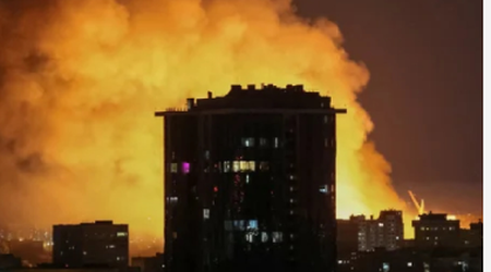 Russian attack on Kyiv kills one, sparks fires in residential buildings