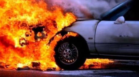 Göygöldə "BMW" yanıb