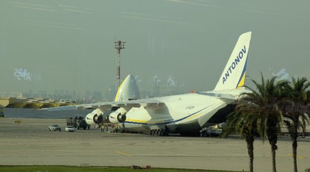 Украинский Ан-124 замечен в израильском аэропорту