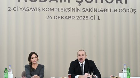 Əliyev və Mehriban Əliyeva Ağdamda 2-ci yaşayış kompleksinin açılışında iştirak ediblər