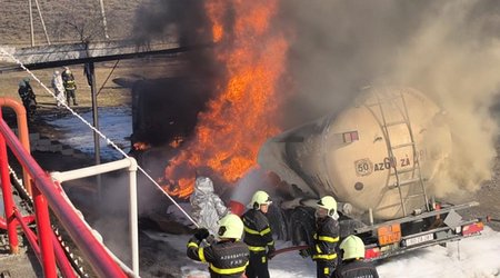 Qazaxda yanacaq daşıyan avtomobildə yanğın olub, bir nəfər ölüb