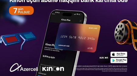 “Kinon” abunəliyini bank kartı ilə ödəmək mümkündür