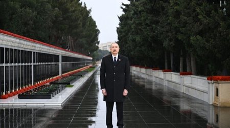 Əliyev Şəhidlər xiyabanını ziyarətinə dair videoçarx paylaşıb