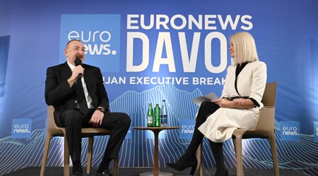 Prezident İlham Əliyev Davosda “Euronews”a müsahibə verib
