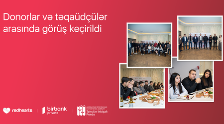 “Qırmızı Ürəklər” Təhsil Təqaüd Proqramının qalibləri donorlarla görüşüb