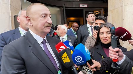 Prezident Münxendə yerli televiziya kanallarına müsahibə verib - Video
