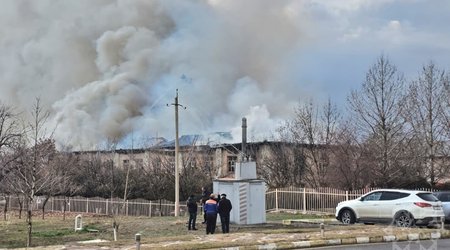 В Нахчыване в воинской части начался пожар