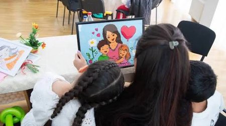 Valideyn himayəsindən məhrum 18 uşaq cəzaçəkmə müəssisəsində anaları ilə görüşüb