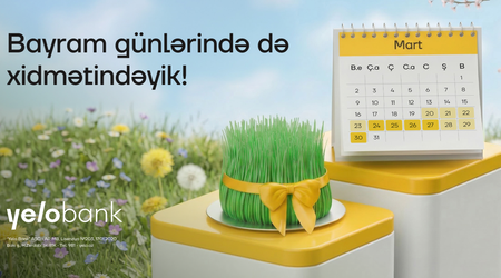 Yelo Bank bayram günlərində xidmətində olacaq