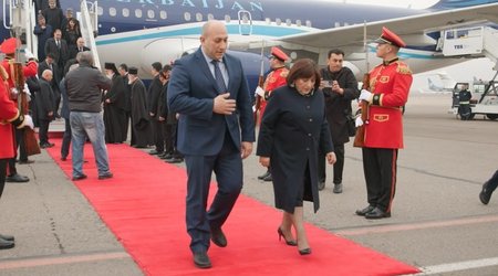 Sahibə Qafarovanın başçılıq etdiyi nümayəndə heyəti Tbilisiyə gedib