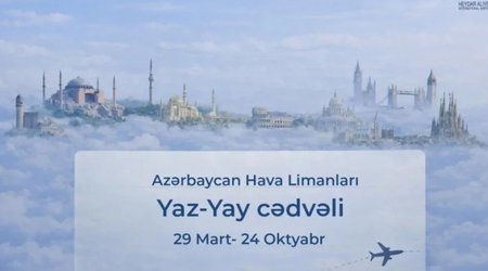 Bakı aeroportu yaz-yay uçuş cədvəlinə keçir