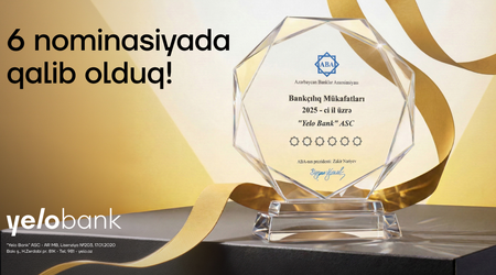 Yelo Bank 6 nominasiya üzrə qalib seçildi