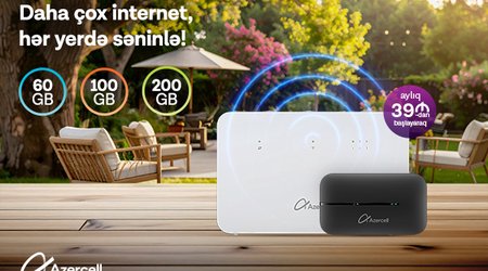 Azercell-dən “MiFi” və “Wi-Fi” cihazları ilə istənilən yerdə onlayn ol!