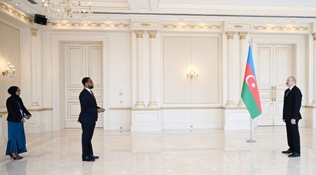 Azerbaijan’s Aliyev receives new Somali ambassador