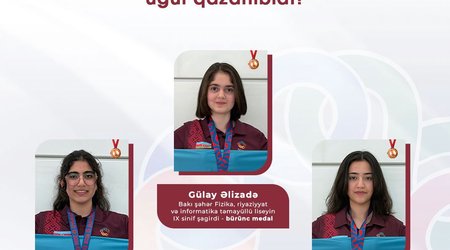 Azərbaycanlı məktəbli qızlar Avropa riyaziyyat olimpiadasında üç bürünc medal qazanıb