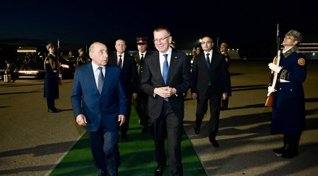 Latviya Prezidenti Azərbaycana rəsmi səfərə gəlib