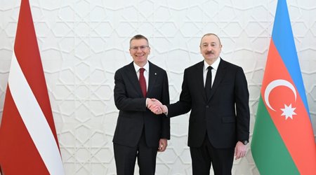 Azərbaycan və Latviya prezidentləri mətbuata bəyanatlarla çıxış ediblər - Yenilənib