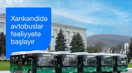 Xankəndidə şəhərdaxili avtobus marşrutları fəaliyyətə başlayır