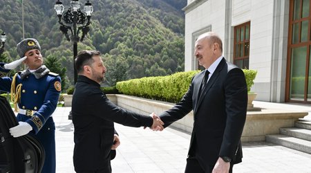 Zelensky visits Azerbaijan, meets Aliyev in Gabala