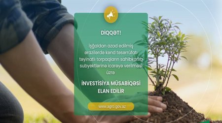 Qarabağda torpaqların icarəyə verilməsi üzrə növbəti müsabiqə elan edilib