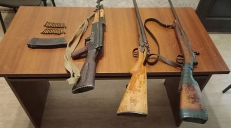 Ötən gün qanunsuz saxlanılan 7 silah aşkarlanıb