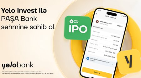 Yelo Invest ilə PAŞA Bank-ın səhmdarı ol