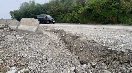 На Агсуинском перевале вновь активизировался оползень
