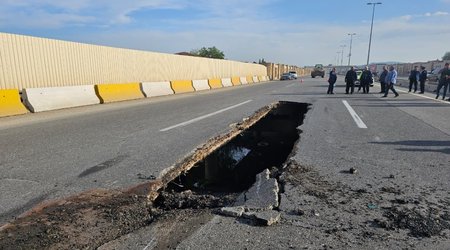 Bakı-Ələt yolunda çökmə baş verib, hərəkət məhdudlaşdırılıb