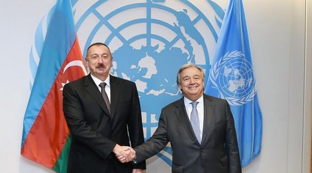 Генсек ООН поздравил Президента Азербайджана