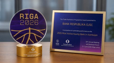 Bank Respublika has once again been named Azerbaijan’s Most Active Issuing Bank by the EBRD