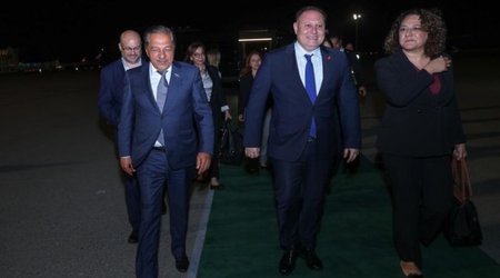 TRNC parliament speaker arrives in Azerbaijan