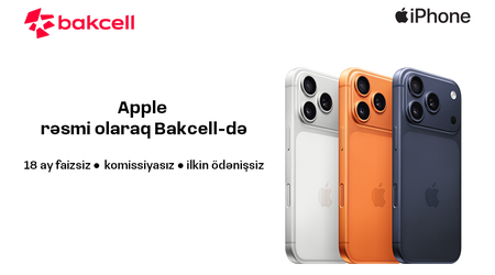 Apple məhsullarını rəsmi olaraq Bakcell Shop-da əldə et!