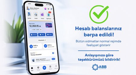 Müştərilərin hesab balansları bərpa edildi - ABB-dən yeni açıqlama