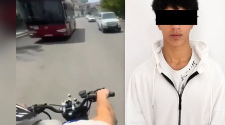 В Баку задержали мотоциклиста за грубое нарушение ПДД