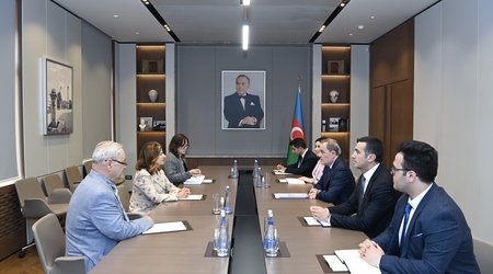 Ceyhun Bayramov Katrin Bomberger ilə görüşüb