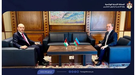 Ceyhun Bayramov Bakıda iordaniyalı həmkarı ilə görüşür