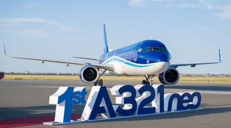 AZAL выполнила первый рейс на новом самолете Airbus A321neo