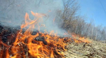 В Агдаме на заминированной территории произошел пожар