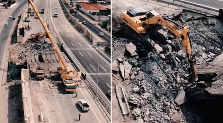 Qobustan qəsəbəsində daha bir körpünün söküntüsünə başlanılıb