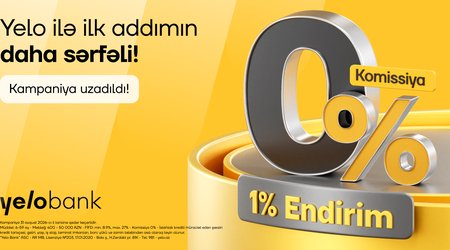 Special campaign from Yelo Bank: 1% discount and 0% commission on your first loan!
