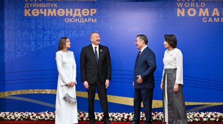 На страницах президента Азербайджана в соцсетях опубликован видеоролик о визите в Кыргызстан