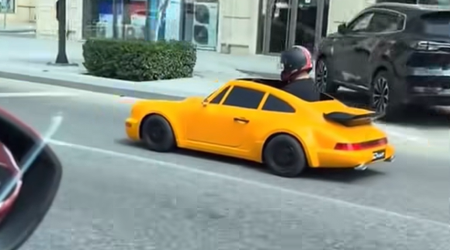 Baku driver penalized after steering toy car into busy traffic flow