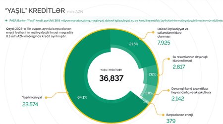 PAŞA Bankın “yaşıl” kredit portfeli 36,8 milyon manata çatıb