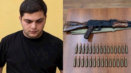 Bərdədə “Kalaşnikov” avtomatı və 29 ədəd sursat aşkarlanıb