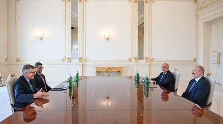“Neuberger Berman” şirkətinin sədri və baş icraçı direktorunu qəbul edib