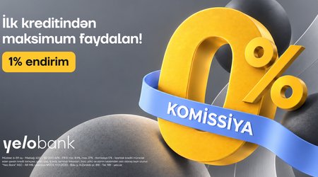 İlk kredit müraciətinə 1% endirim və 0% komissiya!