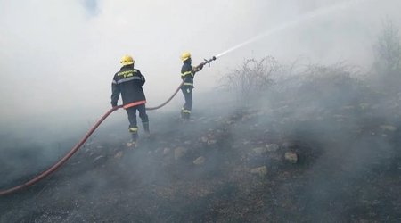 Ağsuda dağlıq ərazidə yanğın başlayıb
