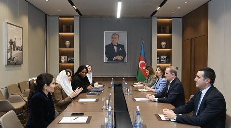 Ceyhun Bayramov Dima Əl-Yahyanın rəhbərlik etdiyi nümayəndə heyəti ilə görüşüb